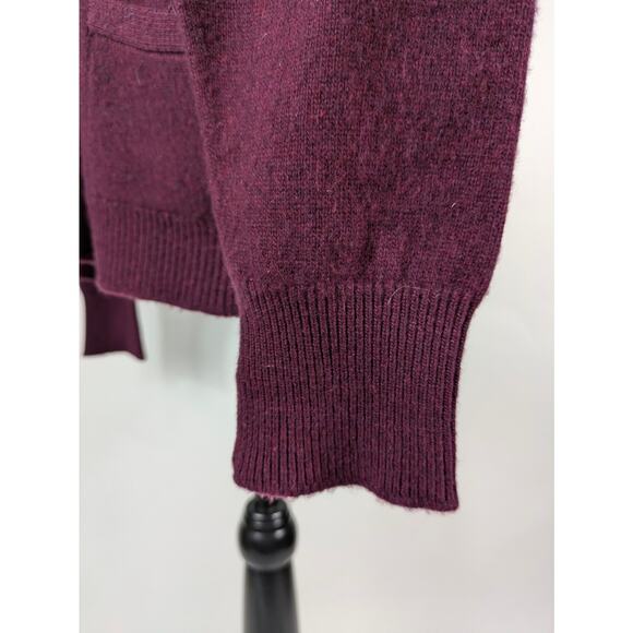 Selfridges London Womens M Cardigan Sweater UK 40 100% Pure Cashmere Red Maroon - Picture 8 of 11